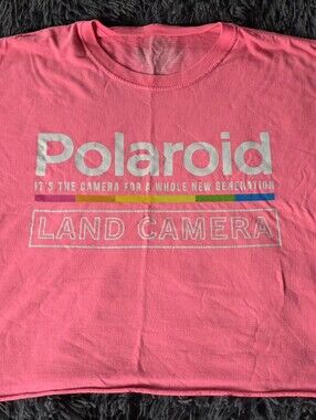 Polaroid Pink Graphic Tee - Polaroid Land Camera Logo